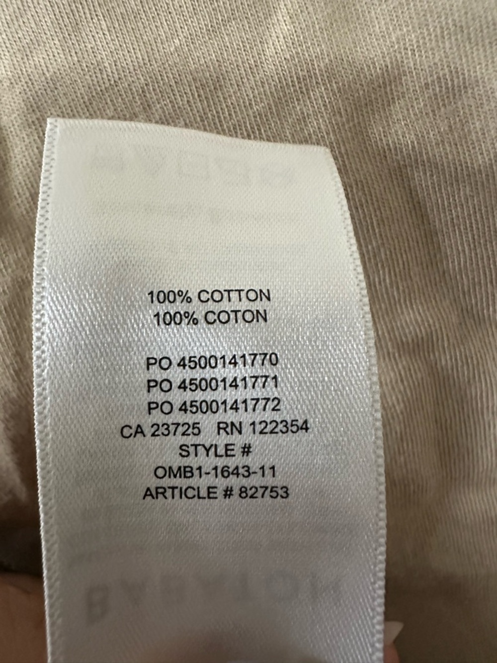 Aritzia BABATON Beige Tan Cotton Jersey Shoulder Pad Cropped T-Shirt Sz Medium - Picture 8 of 9